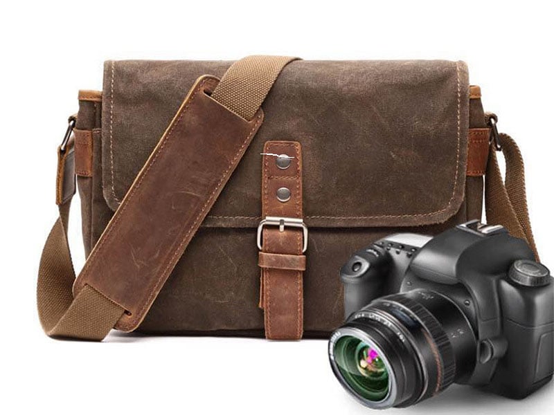 Waterproof Waxed Canvas Camera Bag, Small Camera Bag, Shoulder Bag